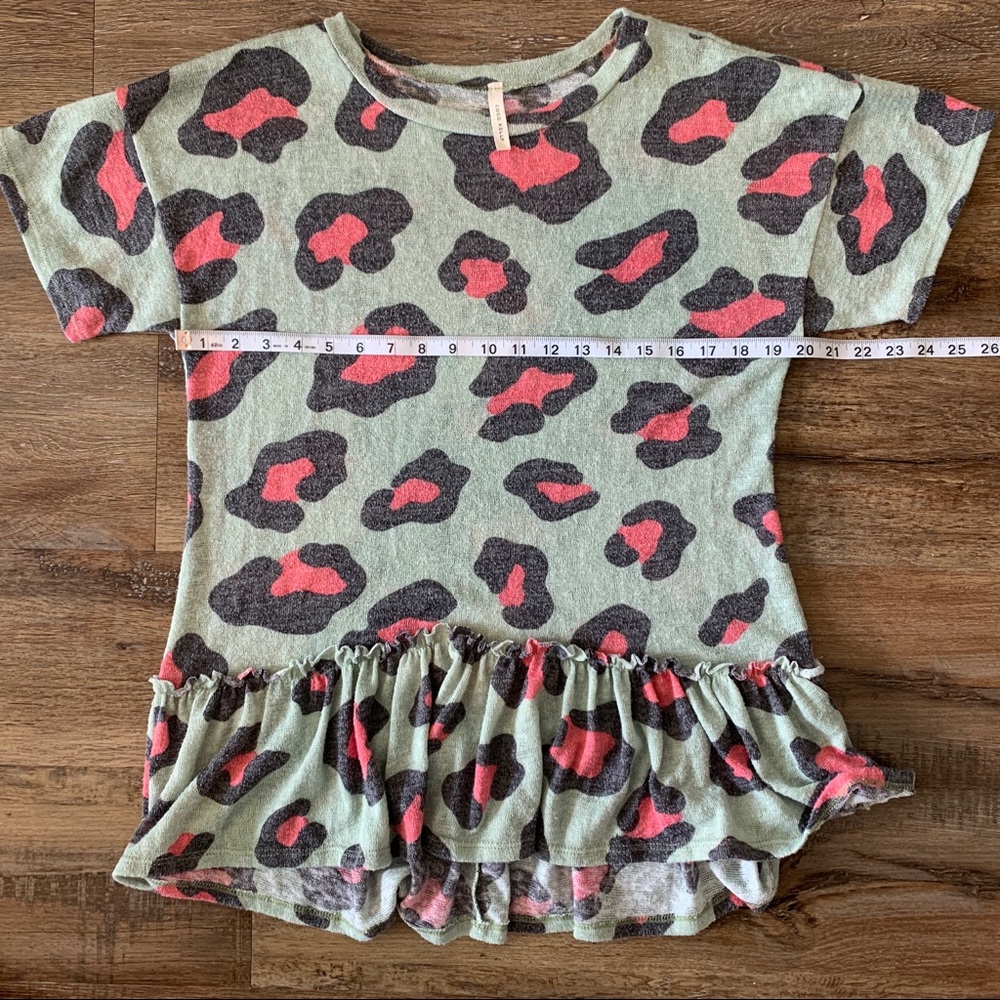 Coco Kelly Ruffle Animal Print Top - Picture 6 of 8